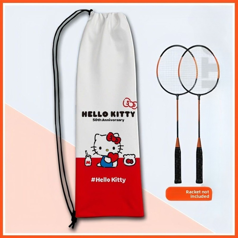 Badminton Racket - Linda bolsa de almacenamiento con cordón