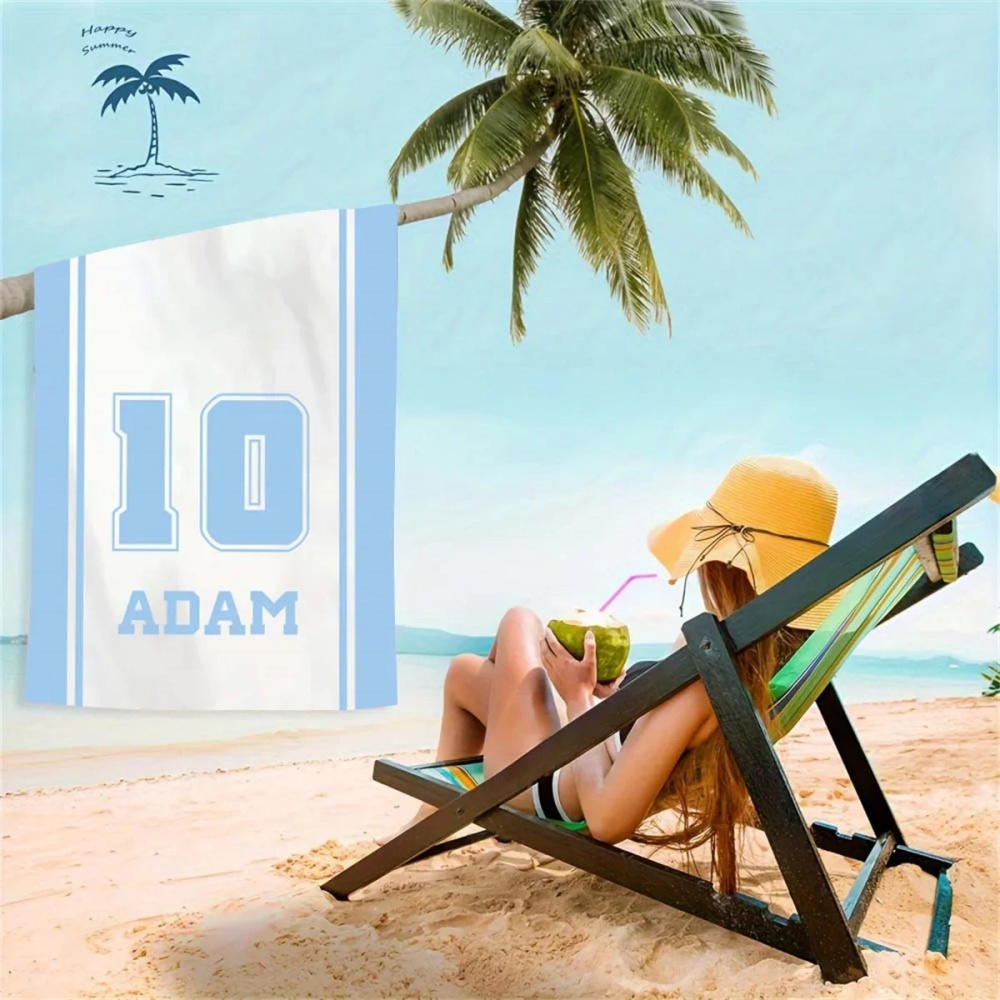 Toalla de Playa Deportiva Pers - Badminton Club Logo reseña y precio